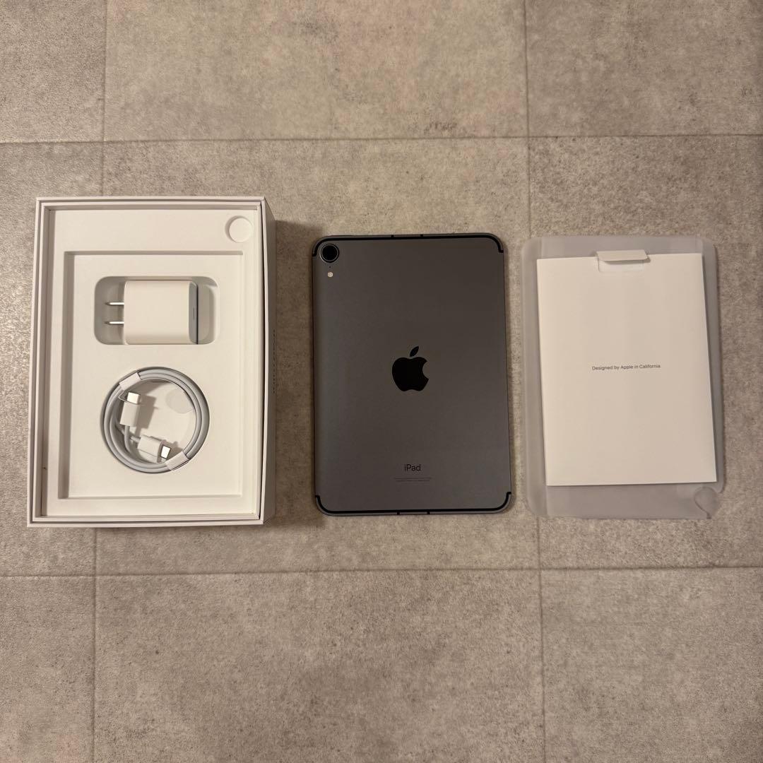 iPad mini 第6世代セルラーモデル　スペースグレー　アップルペンシル付き