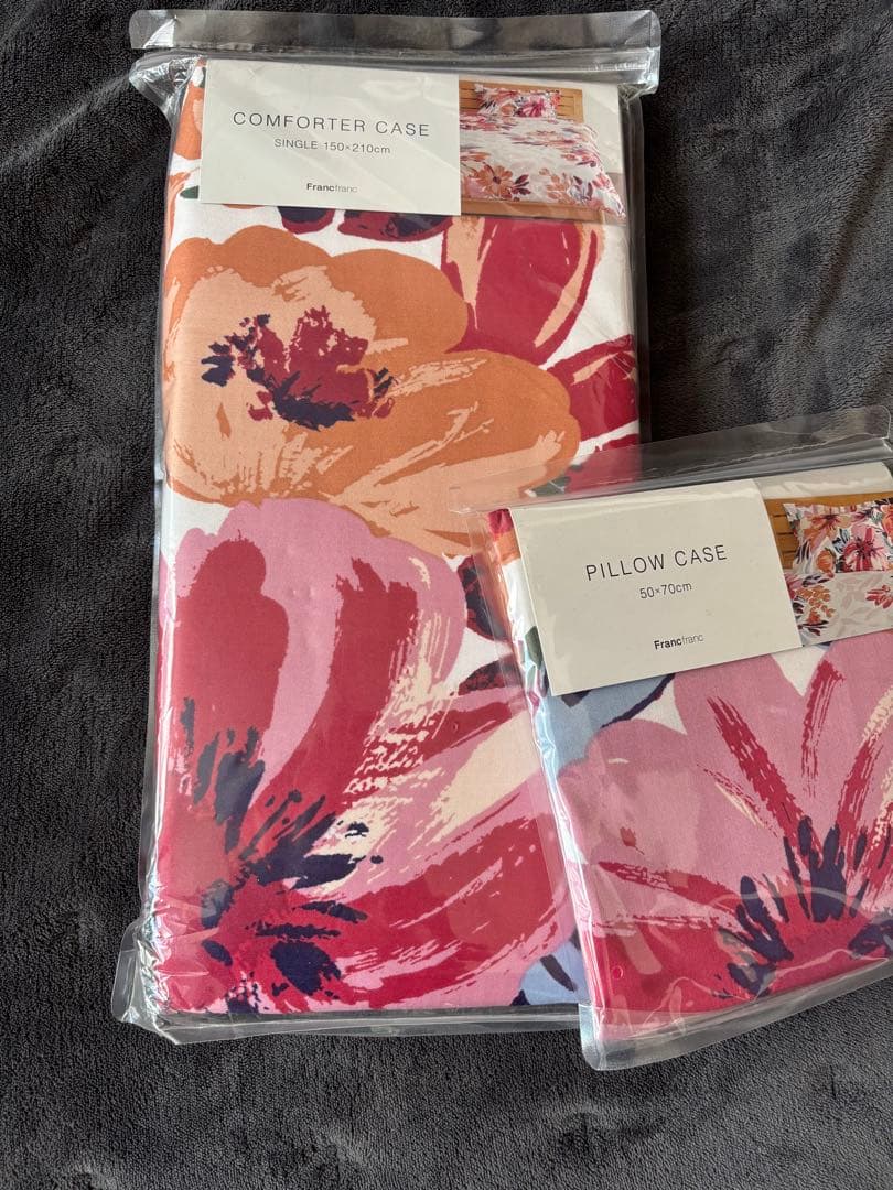 francfrancプリマーレ春らしい掛け布団カバー&枕カバーセット