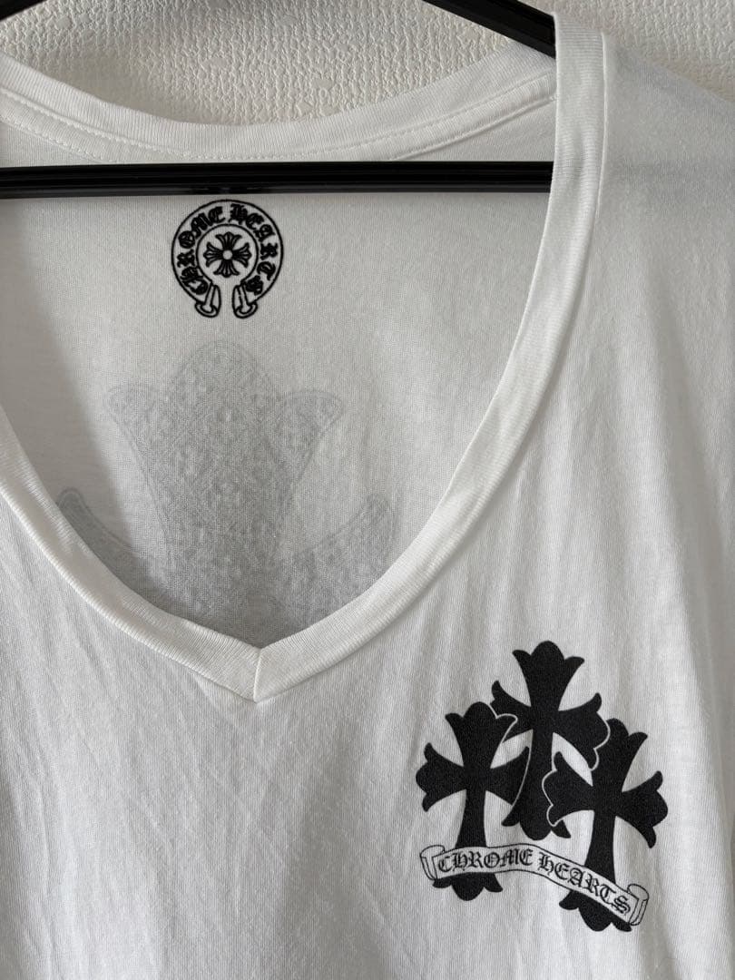 クロムハーツ Vネック Tシャツ ホワイト