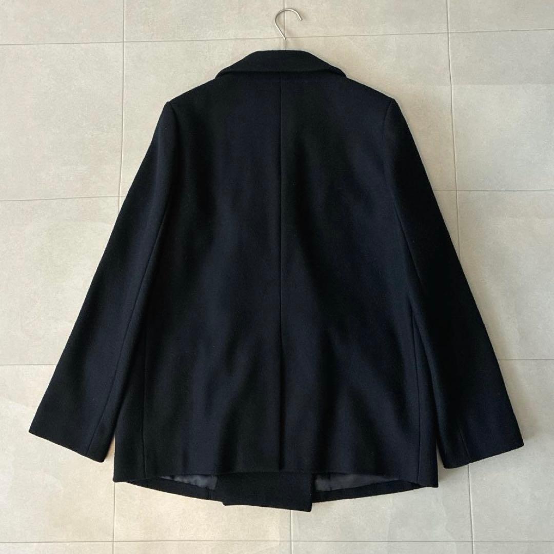 近年 美品 ICB♡ウールリバー Pコート ダブルボタン 大きいサイズ 13黒