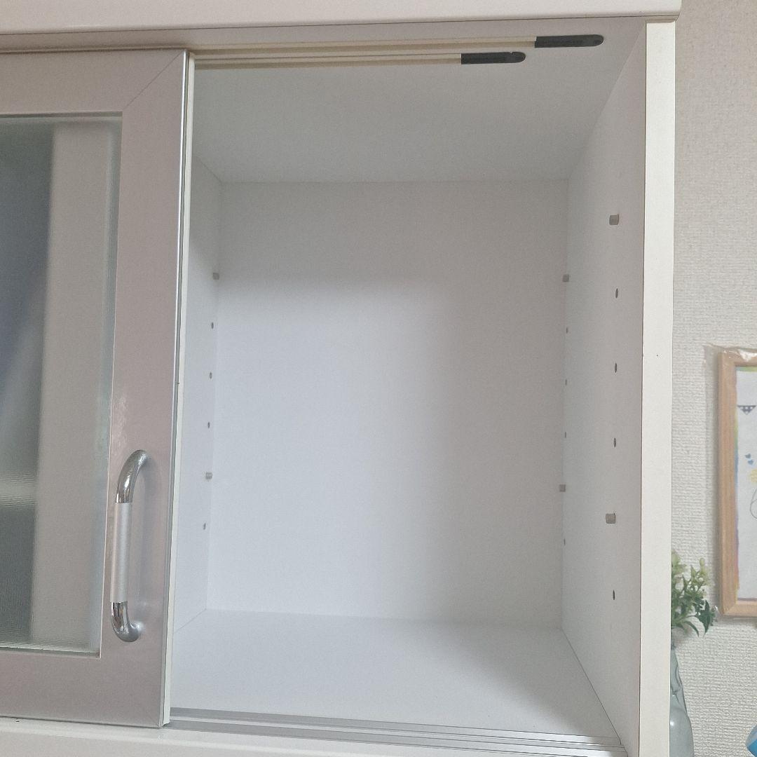 キッチンカウンター　キッチンボード　食器棚　白　東京インテリア　90cm