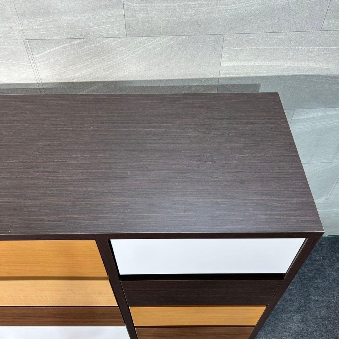 中村敬木工 ローチェスト 幅約120cm コンビ 収納 タンス d3448