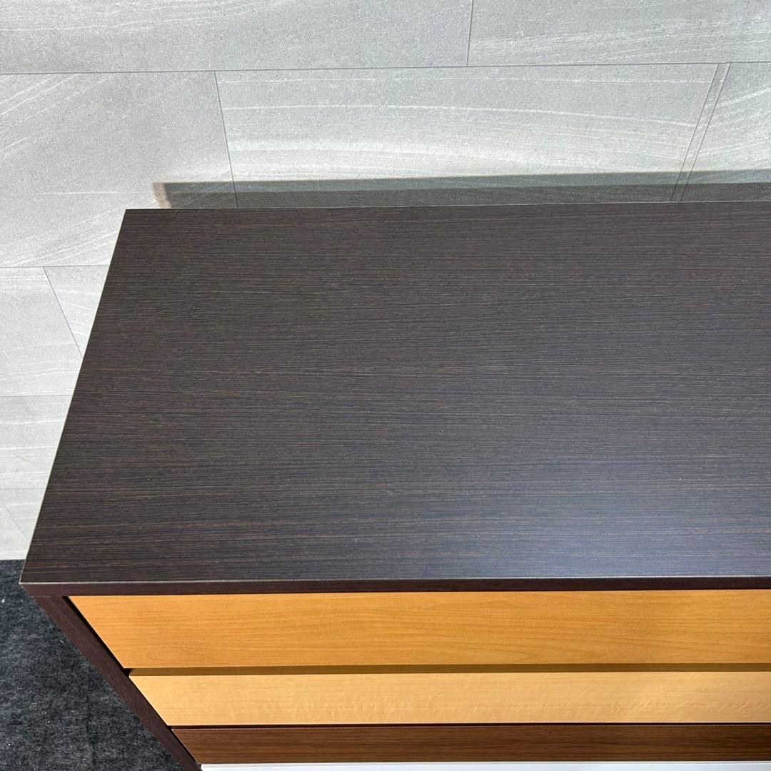 中村敬木工 ローチェスト 幅約120cm コンビ 収納 タンス d3448