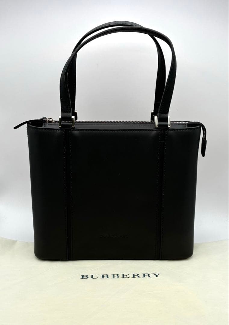 バーバリー オールレザー ノバチェック ハンドバッグ