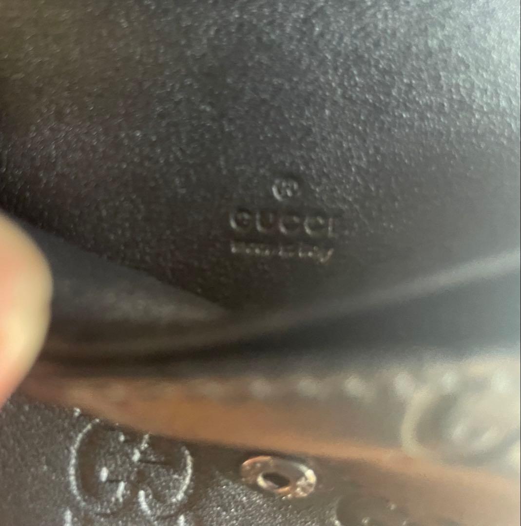 GUCCI グッチ　ブラック レザー 名刺入れ