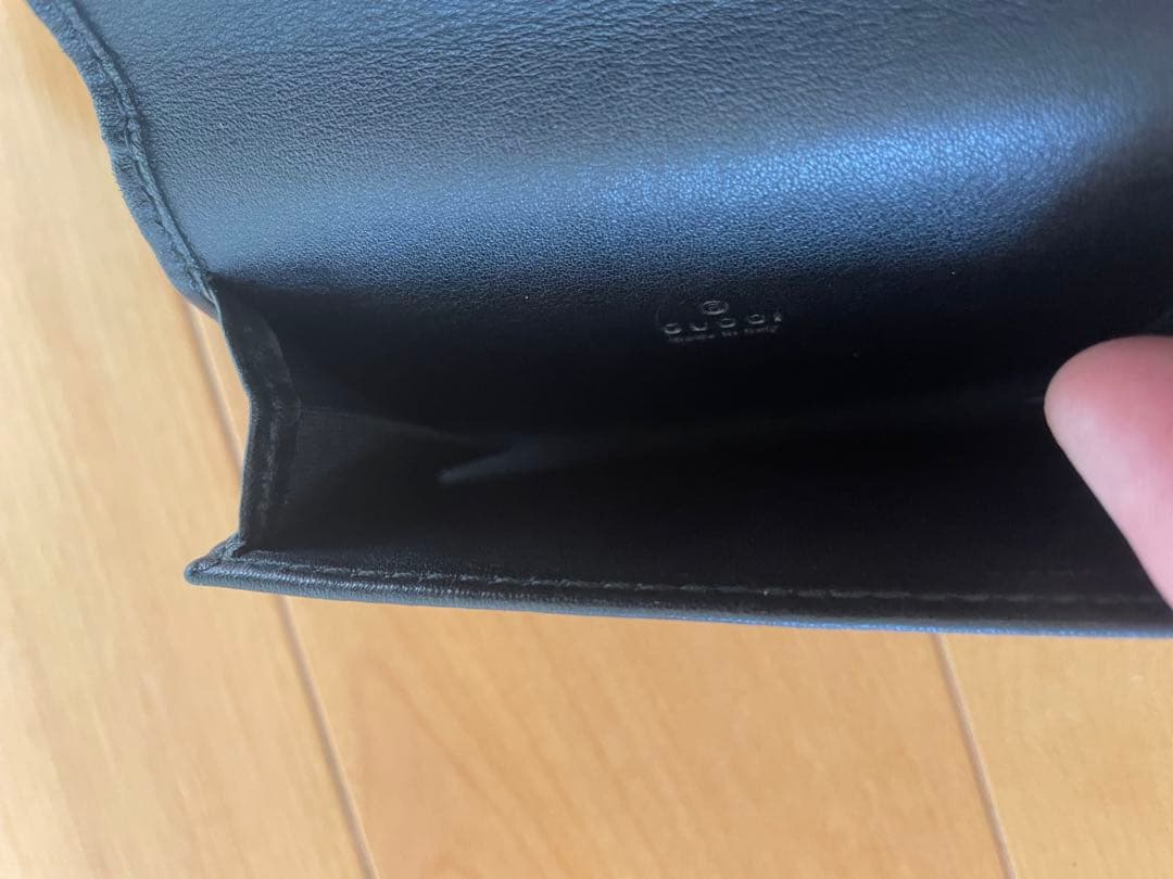 GUCCI グッチ　ブラック レザー 名刺入れ