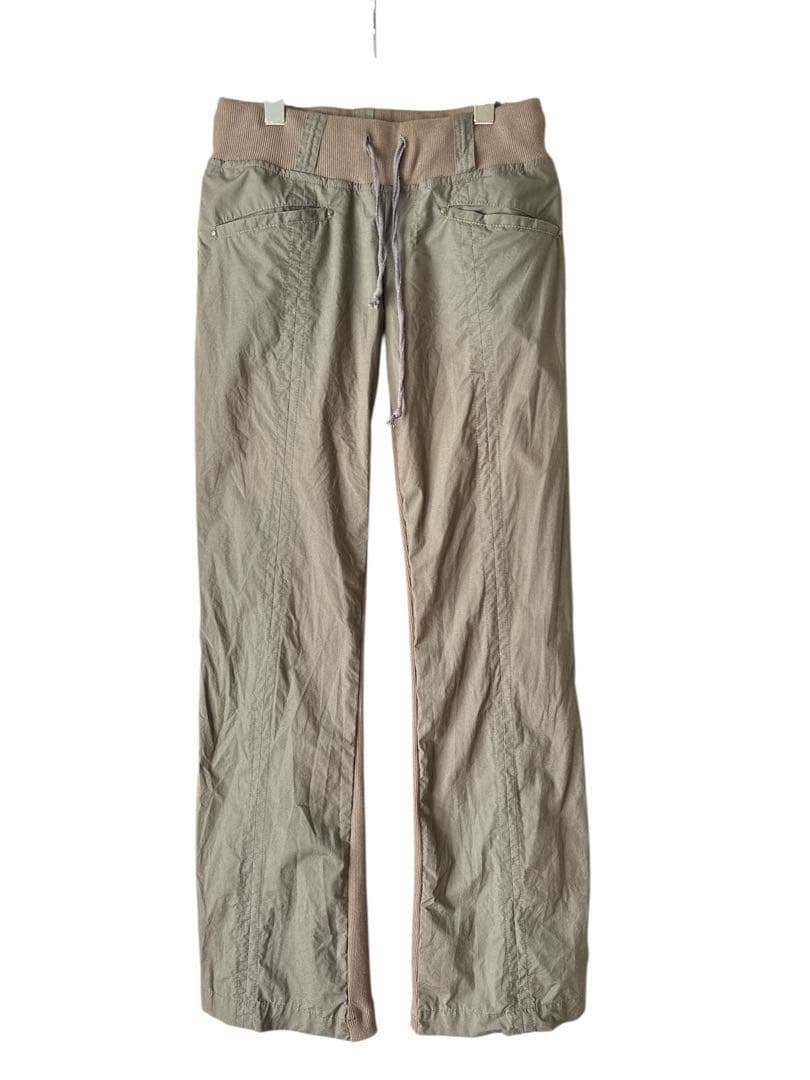 goa風 ブラウン カーキ ブーツカット スエット y2k グランジ