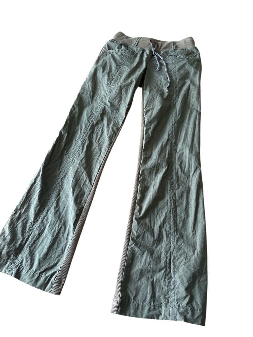 goa風 ブラウン カーキ ブーツカット スエット y2k グランジ