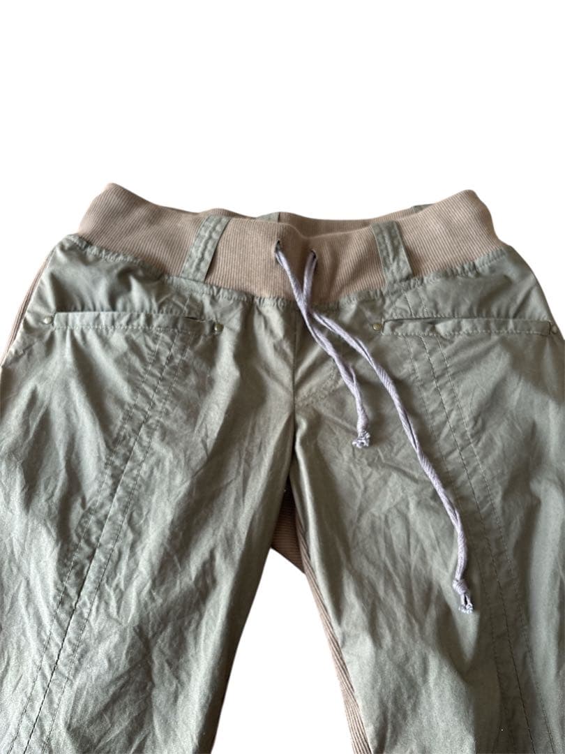 goa風 ブラウン カーキ ブーツカット スエット y2k グランジ