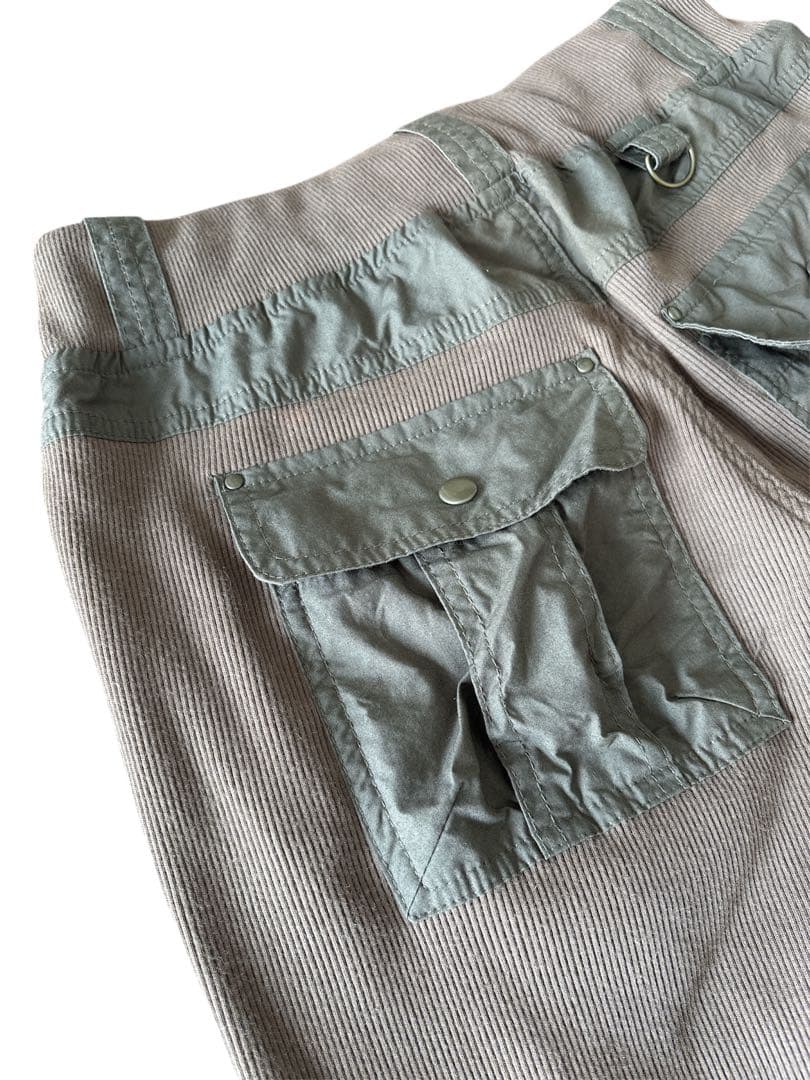 goa風 ブラウン カーキ ブーツカット スエット y2k グランジ