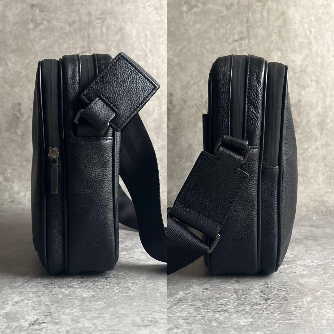 【のりぴ様】dunhill メタルタグ ショルダーバッグ グレインレザー