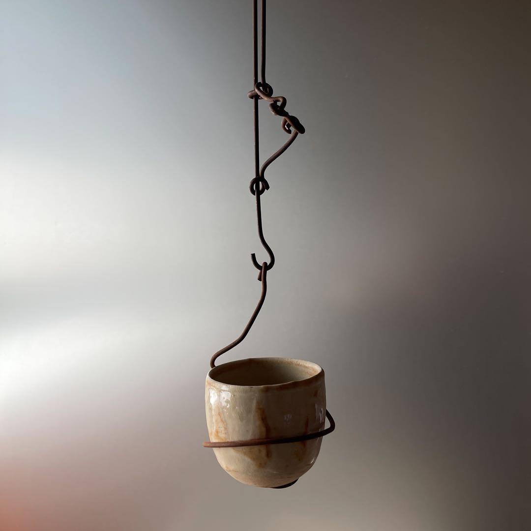 激レアアイテム　自在鉤花器セット　陶芸家市川孝作品　一点物　新品未使用