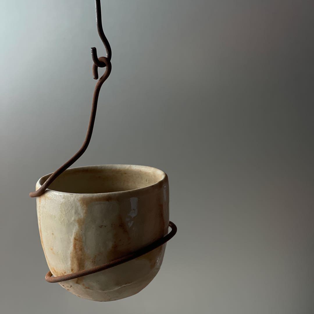 激レアアイテム　自在鉤花器セット　陶芸家市川孝作品　一点物　新品未使用