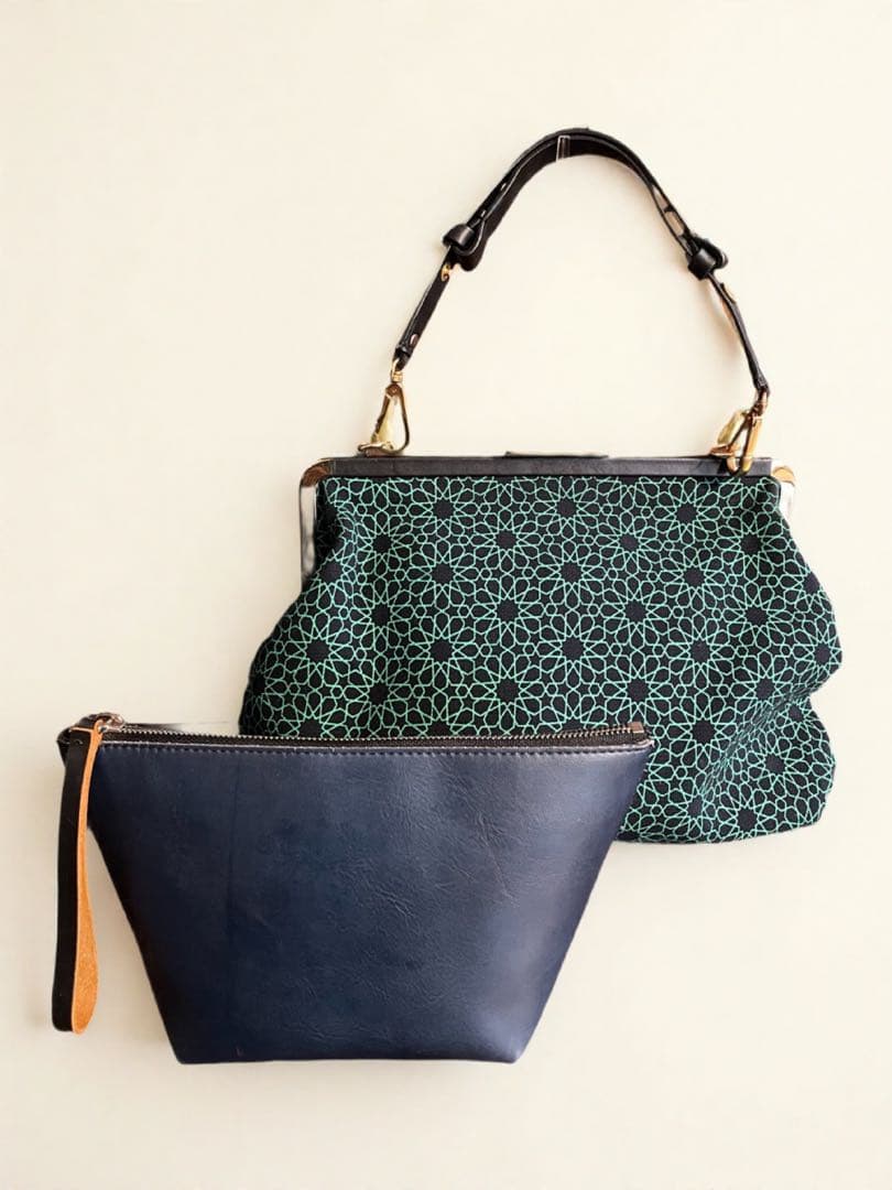 マルニバッグ　ポーチ　セット　幾何学模様　クラッチ　ハンドバッグ　極美品