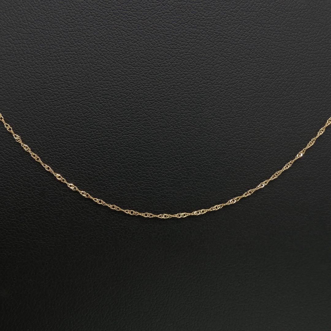 新品❗️K18YG イエローゴールド 0.12スクリュー アジャスター付 45cm