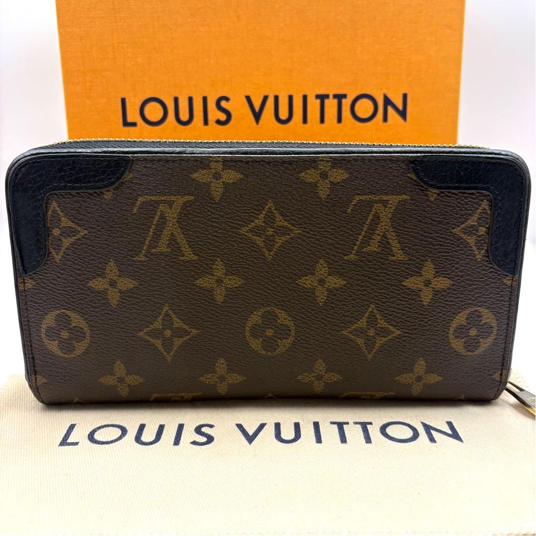 【新型】ルイヴィトン モノグラム ジッピーウォレット レティーロ ブラック