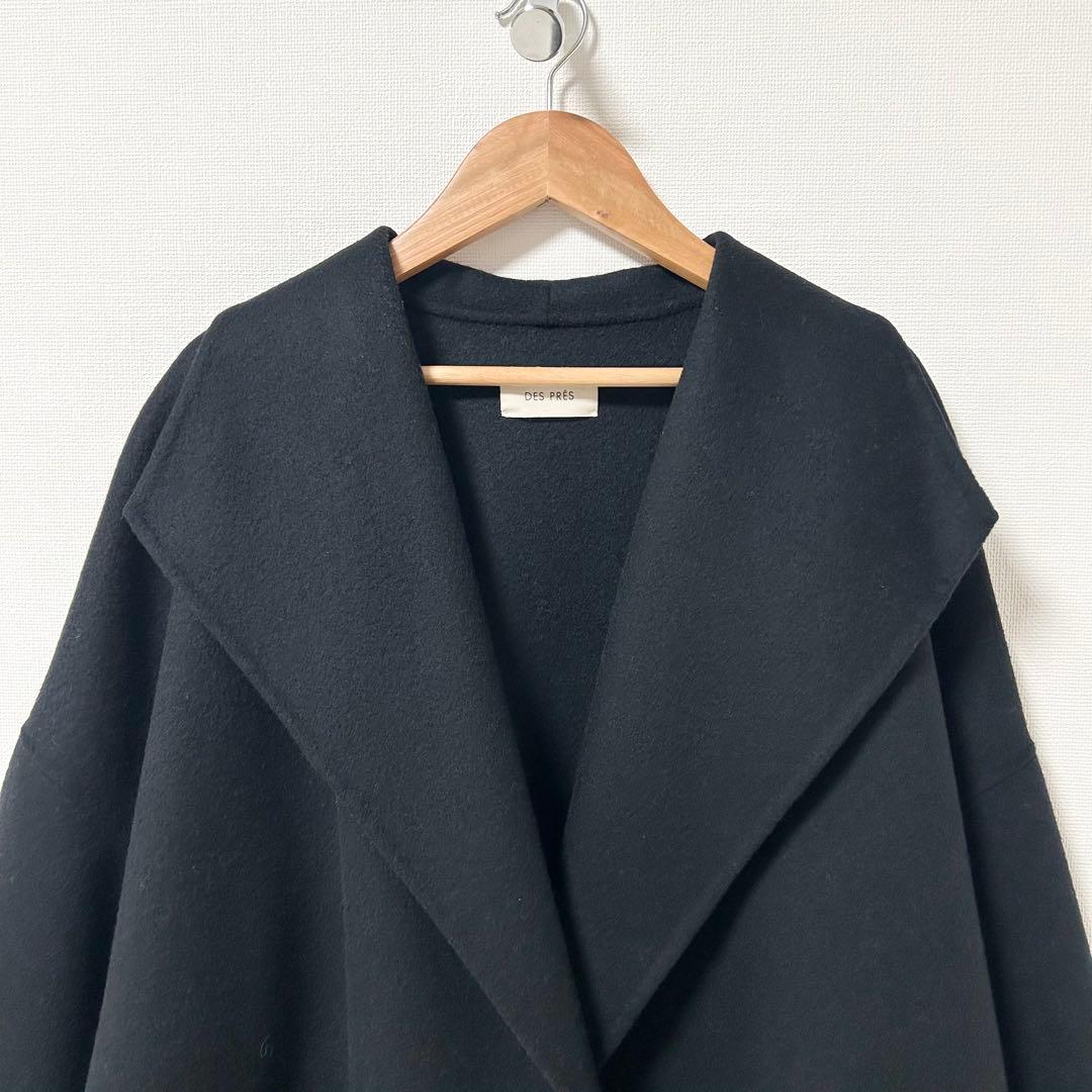 美品✨DES PRÉS ダブルフェイスメルトンビーバー ショートコート　ブラック
