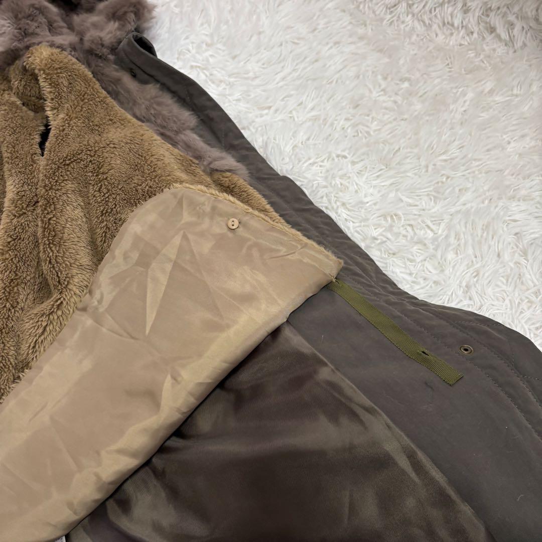 ✨美品✨イネド ラビットファー ボアライナー付 モッズコート