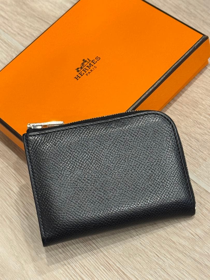 Hermes エルメス カードケース ミニ財布 刻印:□N ブラック