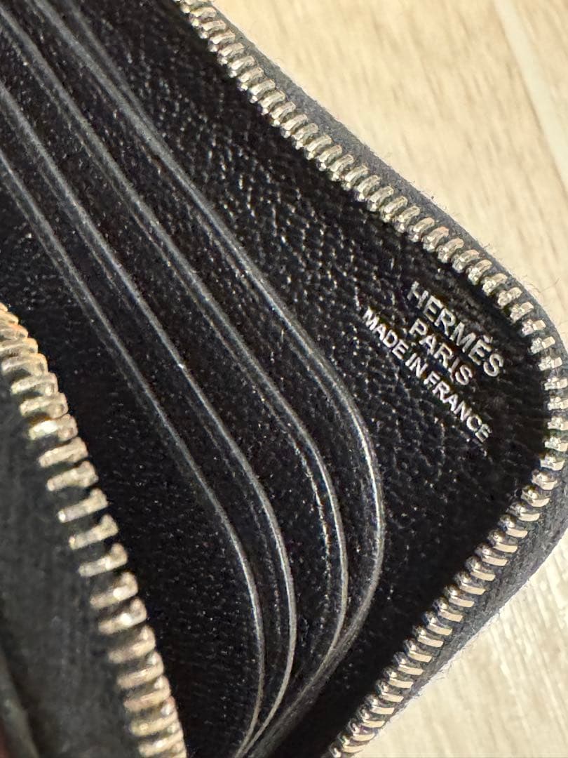 Hermes エルメス カードケース ミニ財布 刻印:□N ブラック
