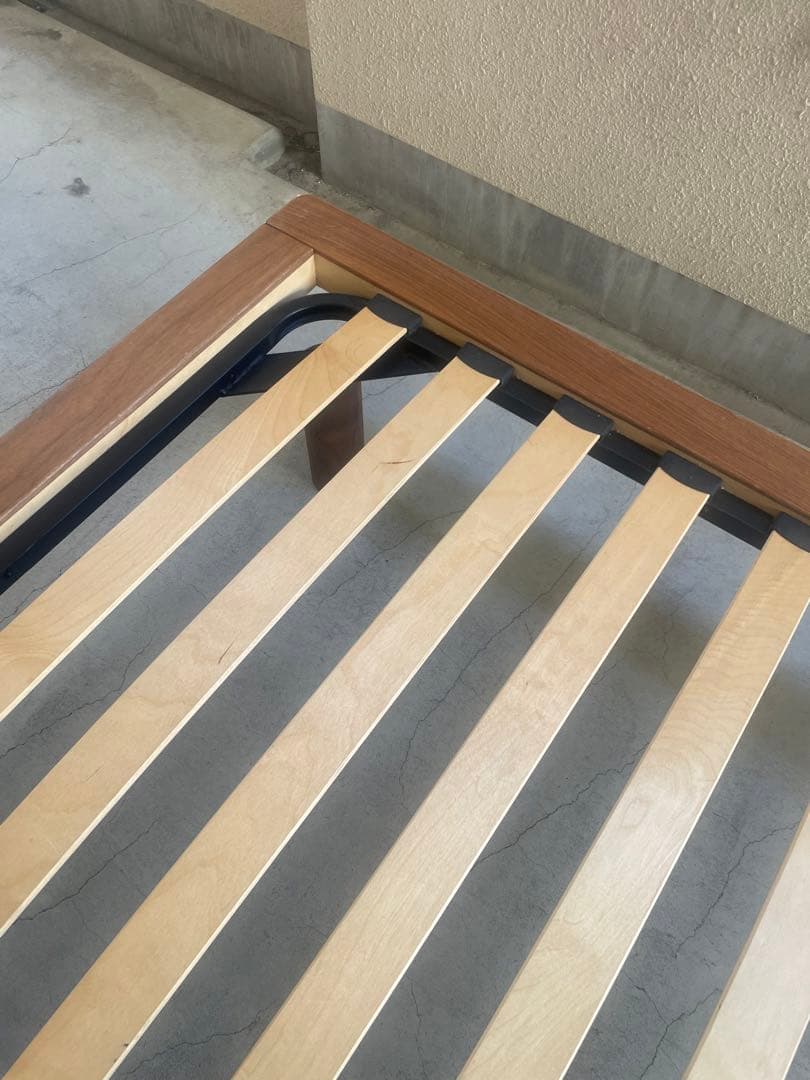 【引取限定】無印シングルベッドフレーム ナチュラルウッド