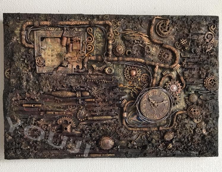 テクスチャーアート スチームパンクアート 立体画 原画1点もの SP #6