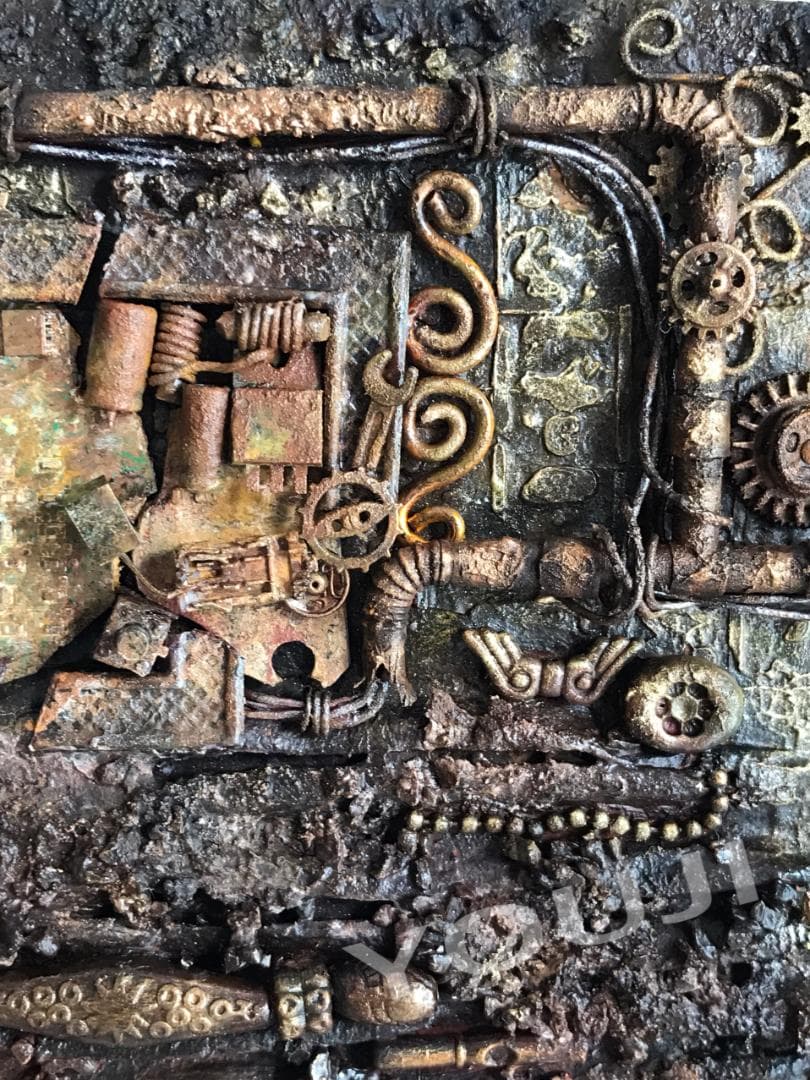 テクスチャーアート スチームパンクアート 立体画 原画1点もの SP #6