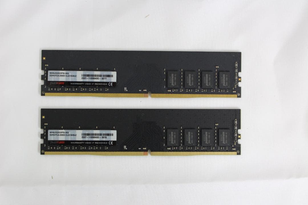 【動作確認済・美品】Panram DDR4-3200 16GB(8GBｘ2) ①