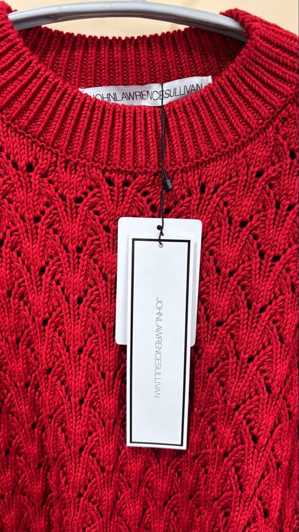 JACQUELINE SULLIVAN 赤 ケーブルニットセーター
