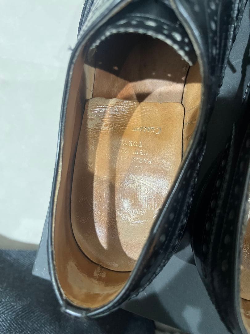 Church's burwood ウィングチップ ブラックレザーシューズ