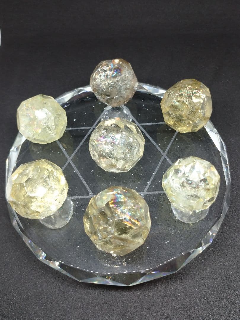 天然石■シトリン■多面カット玉■七星陣■これもマジやばいやつ■台座オマケ
