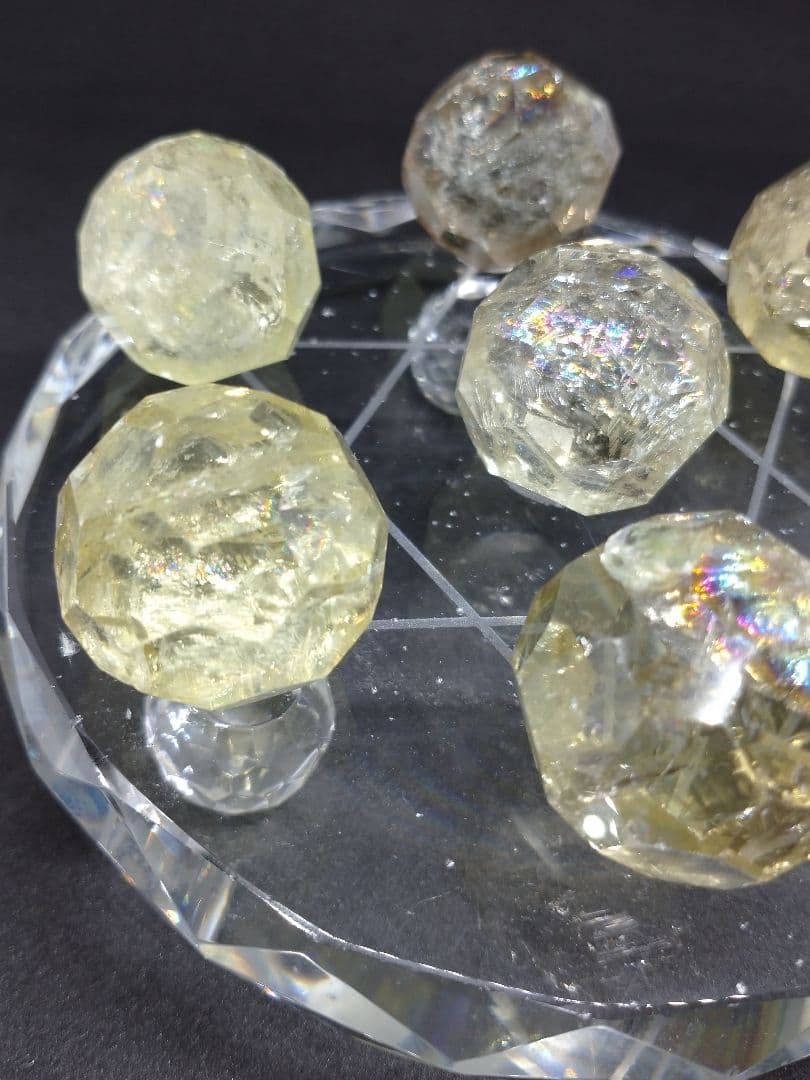 天然石■シトリン■多面カット玉■七星陣■これもマジやばいやつ■台座オマケ