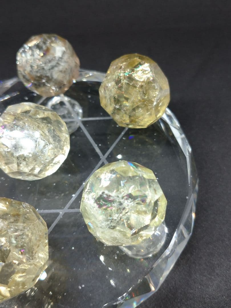 天然石■シトリン■多面カット玉■七星陣■これもマジやばいやつ■台座オマケ