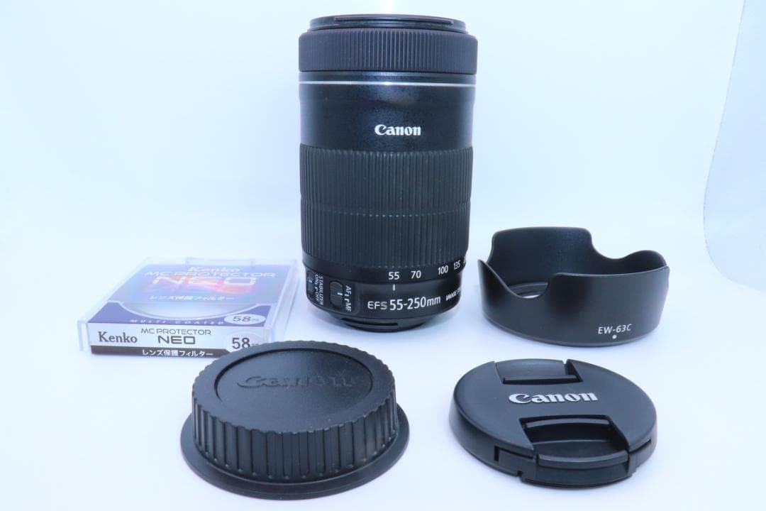 【新品級・保証付き】Canon EF-S 55-250mm IS STM レンズ