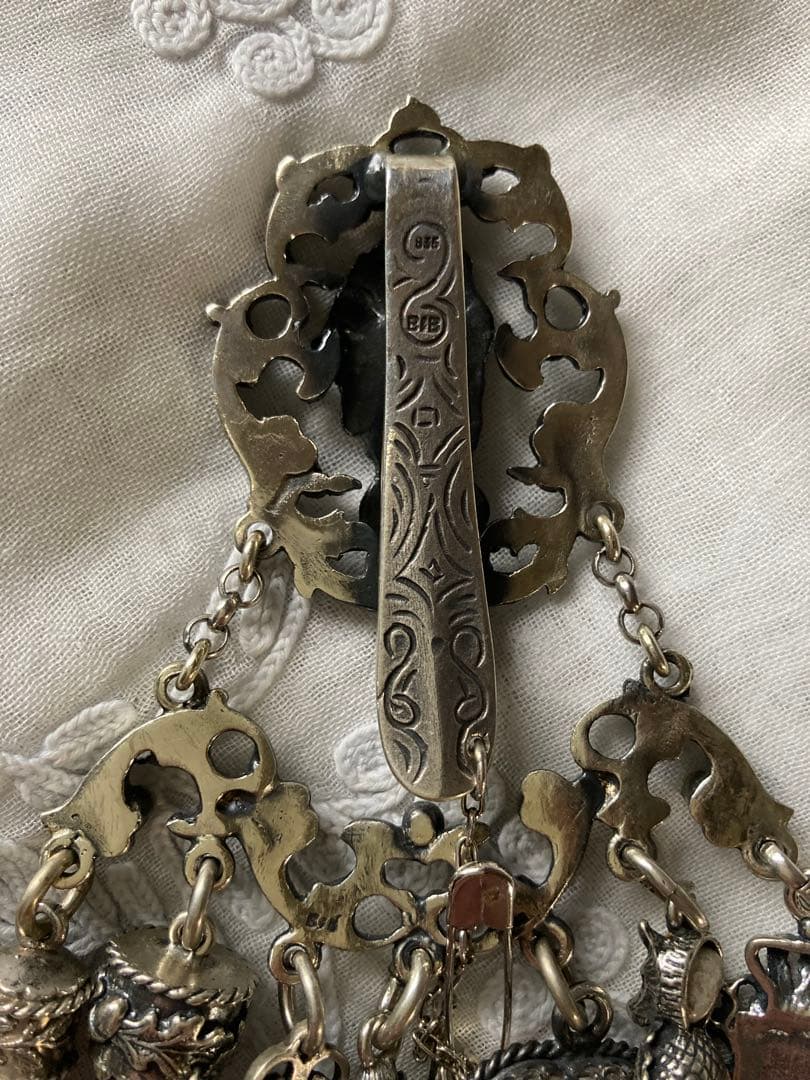 ＊専用ページ＊アンティーク シャトレーン シルバー製 アメジスト水晶 聖母マリア