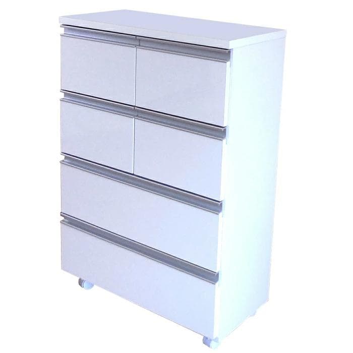 訳あり 特価 品 チェスト 4段 キャスター付き ホワイト 完成品 日本製