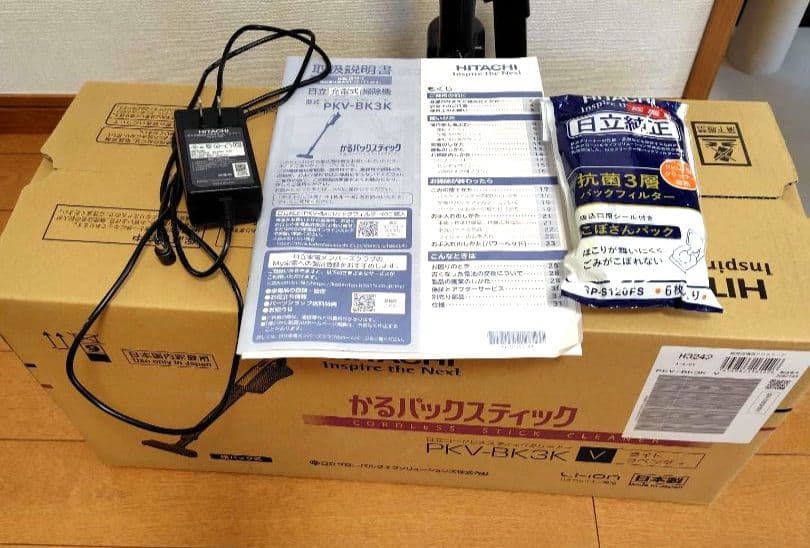 日立コードレス充電式掃除機　　 PKV-BK3K かるパックスティッククリーナ