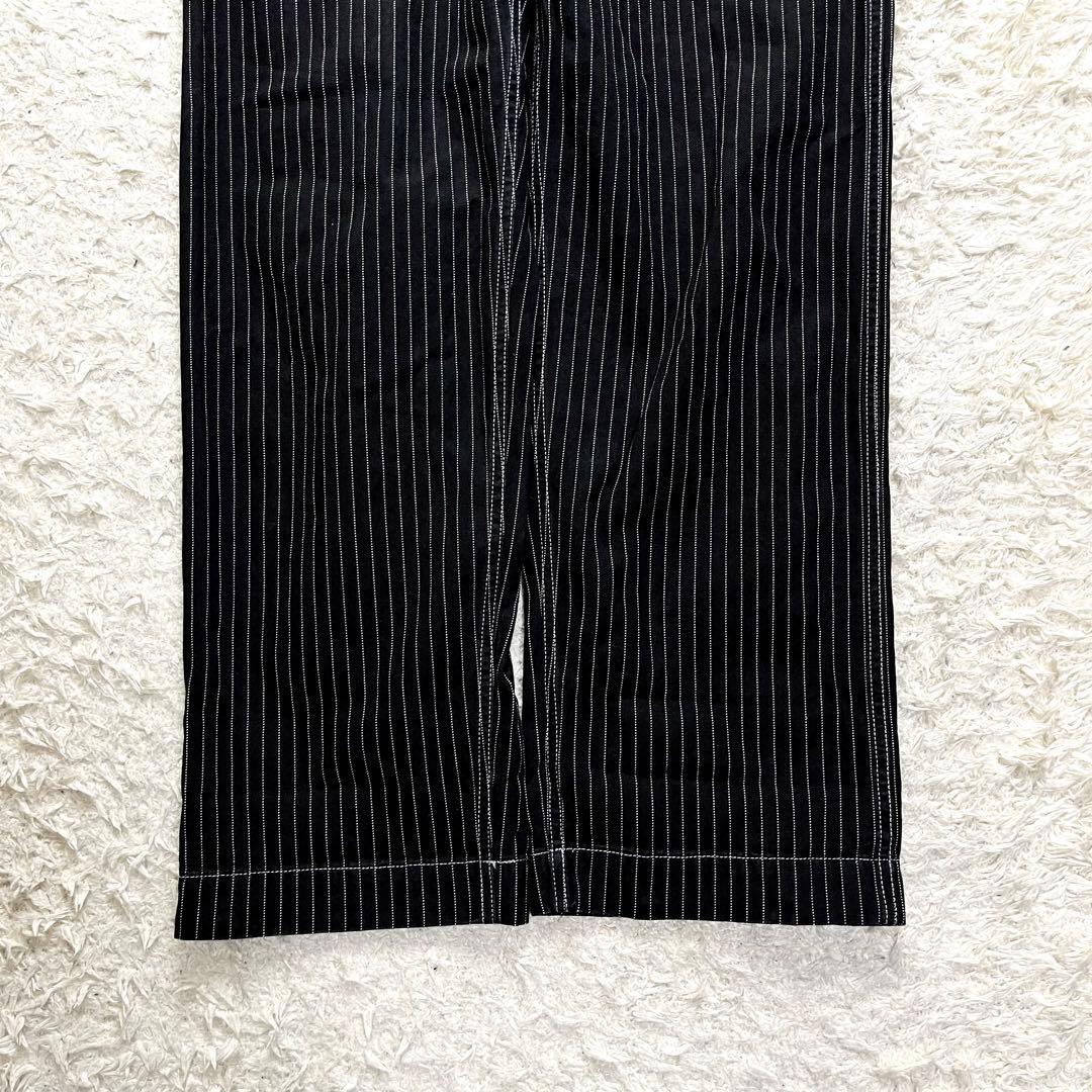 ✨極美品/36インチ✨ショット ヒッコリー デニムパンツ ストライプ ブラック
