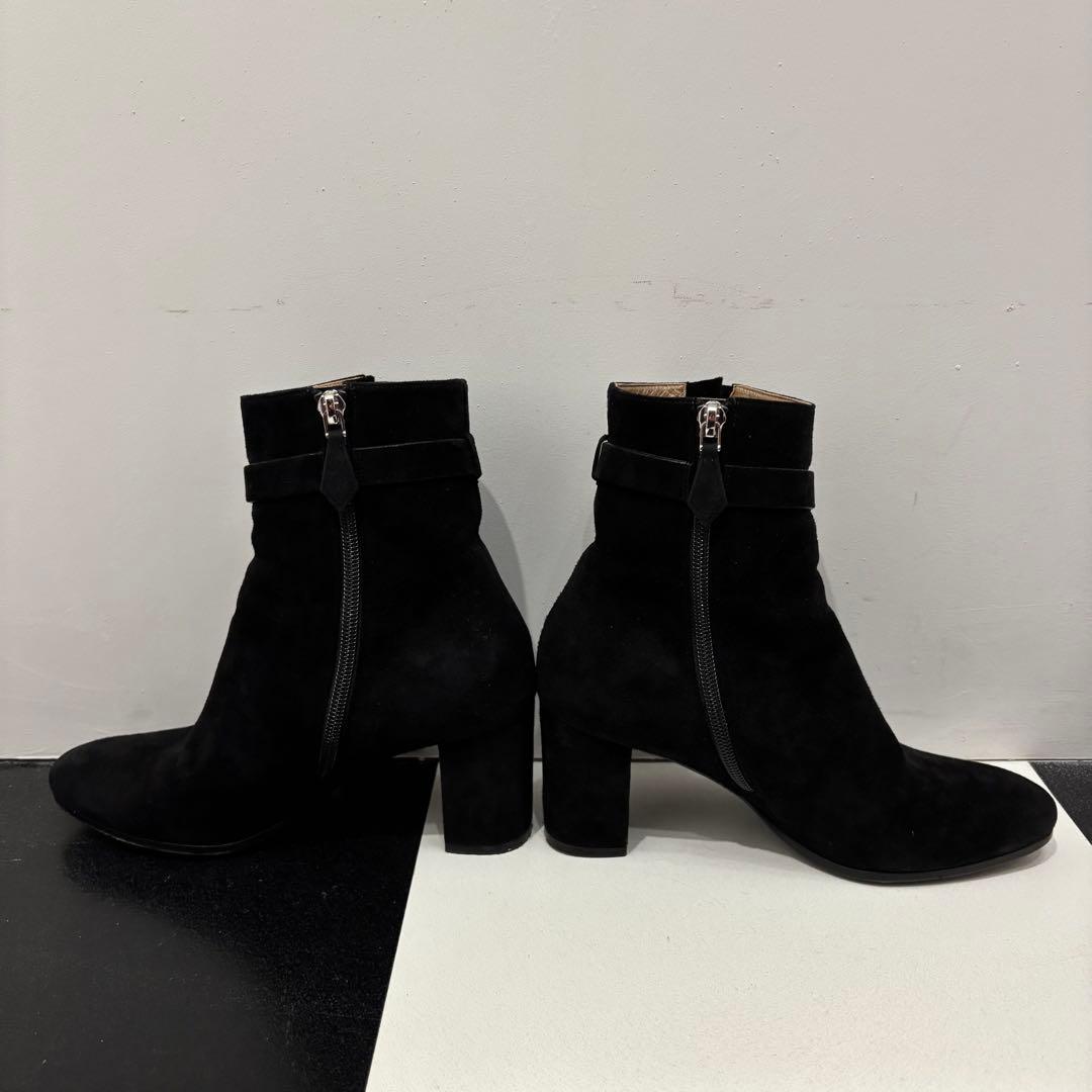 エルメス　サンジェルマン シルバー金具 ケリーバックル スエード　ショートブーツ