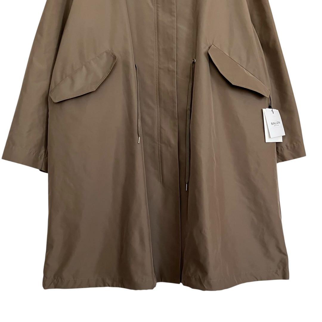 新品タグ付き✨サロンアダム エ ロペ ミリタリースタンドカラーコート ブラウン