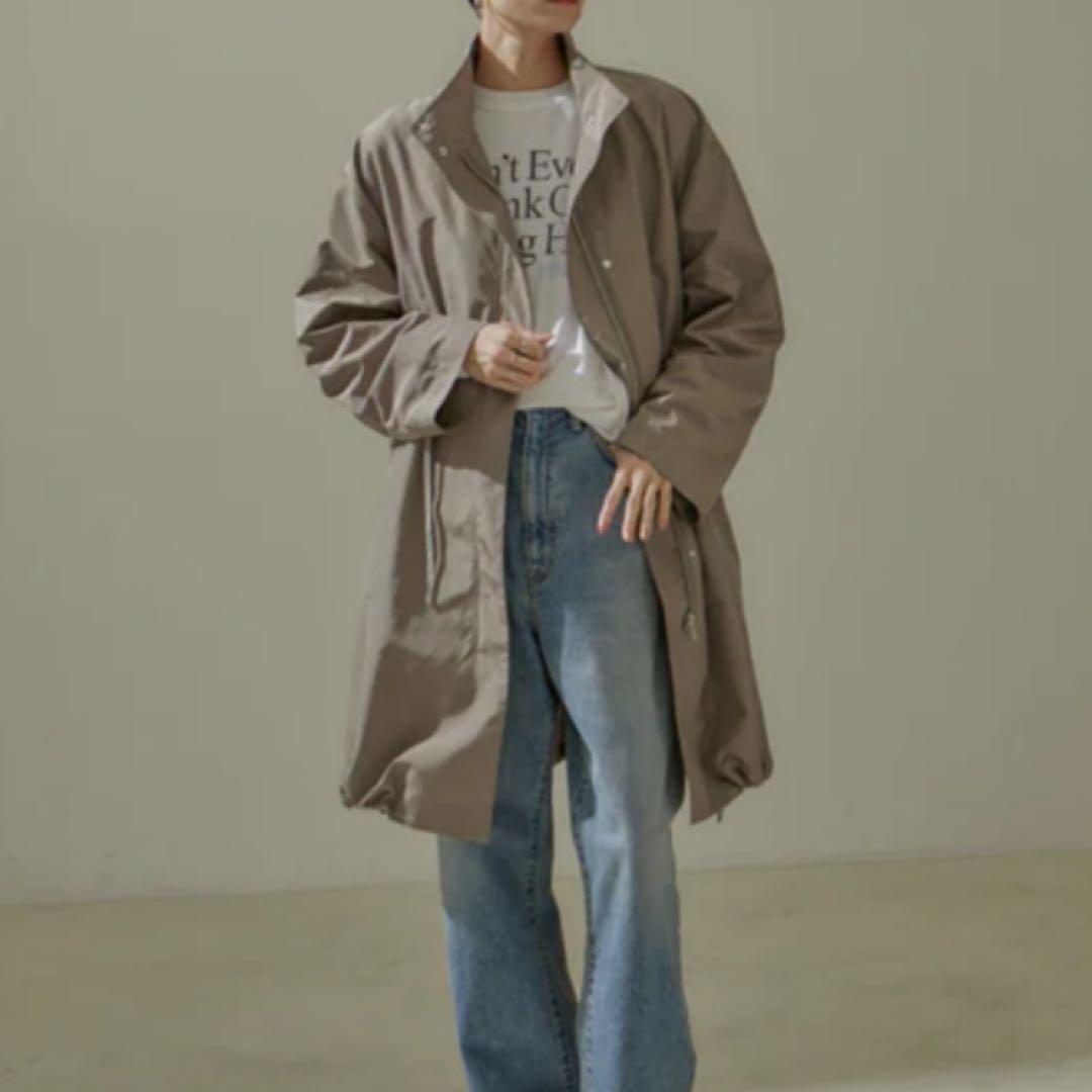 新品タグ付き✨サロンアダム エ ロペ ミリタリースタンドカラーコート ブラウン