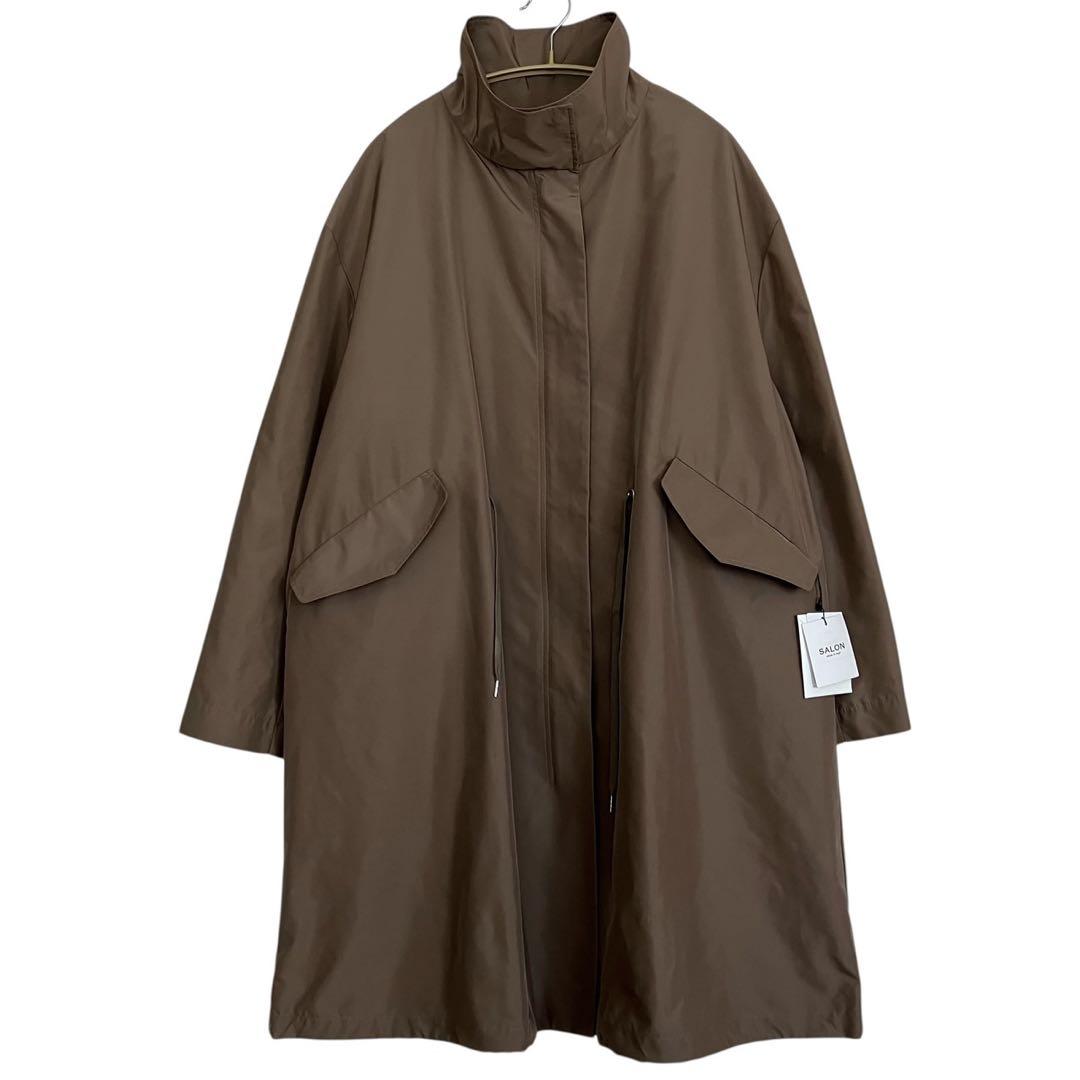 新品タグ付き✨サロンアダム エ ロペ ミリタリースタンドカラーコート ブラウン