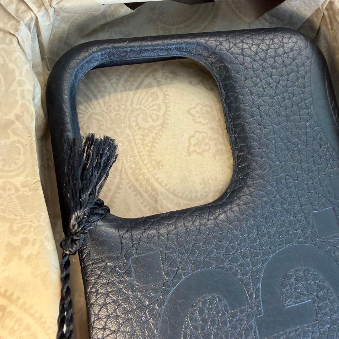 【新品】GUCCI ジャンボGG レザー iPhone15 ケース ブラック