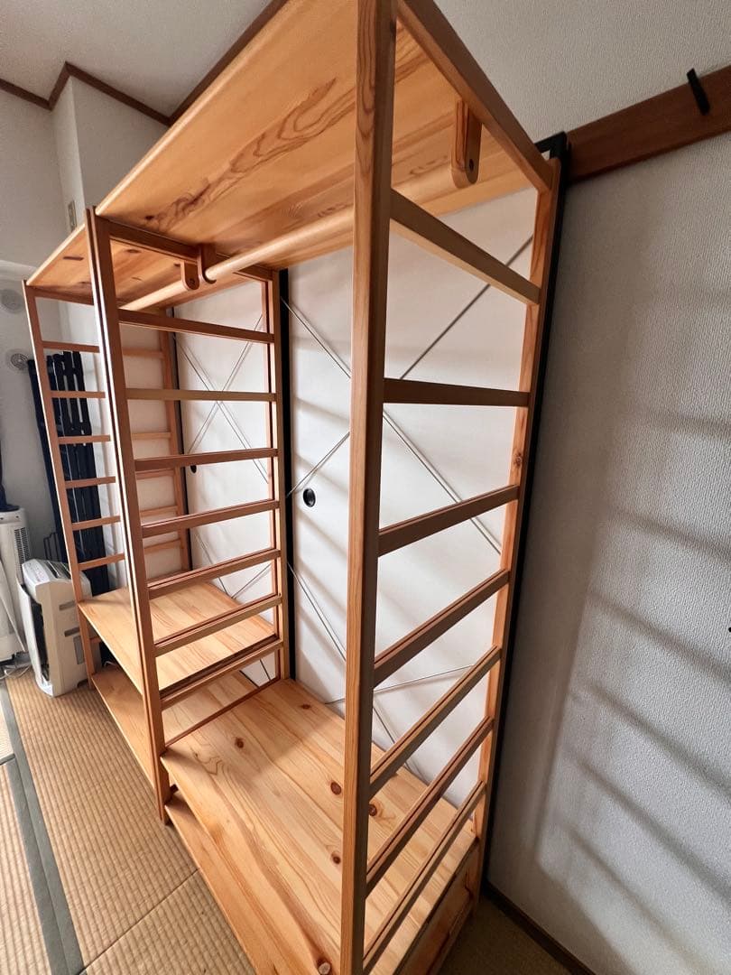 【引取希望/23区】2台セット無印良品　パイン材ユニットシェルフ・ワードローブ