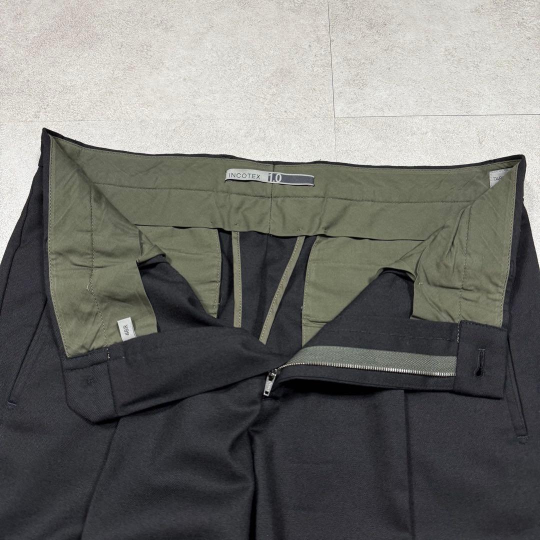 美品♡インコテックス 1.0 TAPERED FIT ウール ストレッチ 黒 L