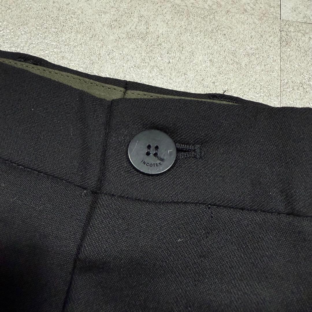 美品♡インコテックス 1.0 TAPERED FIT ウール ストレッチ 黒 L