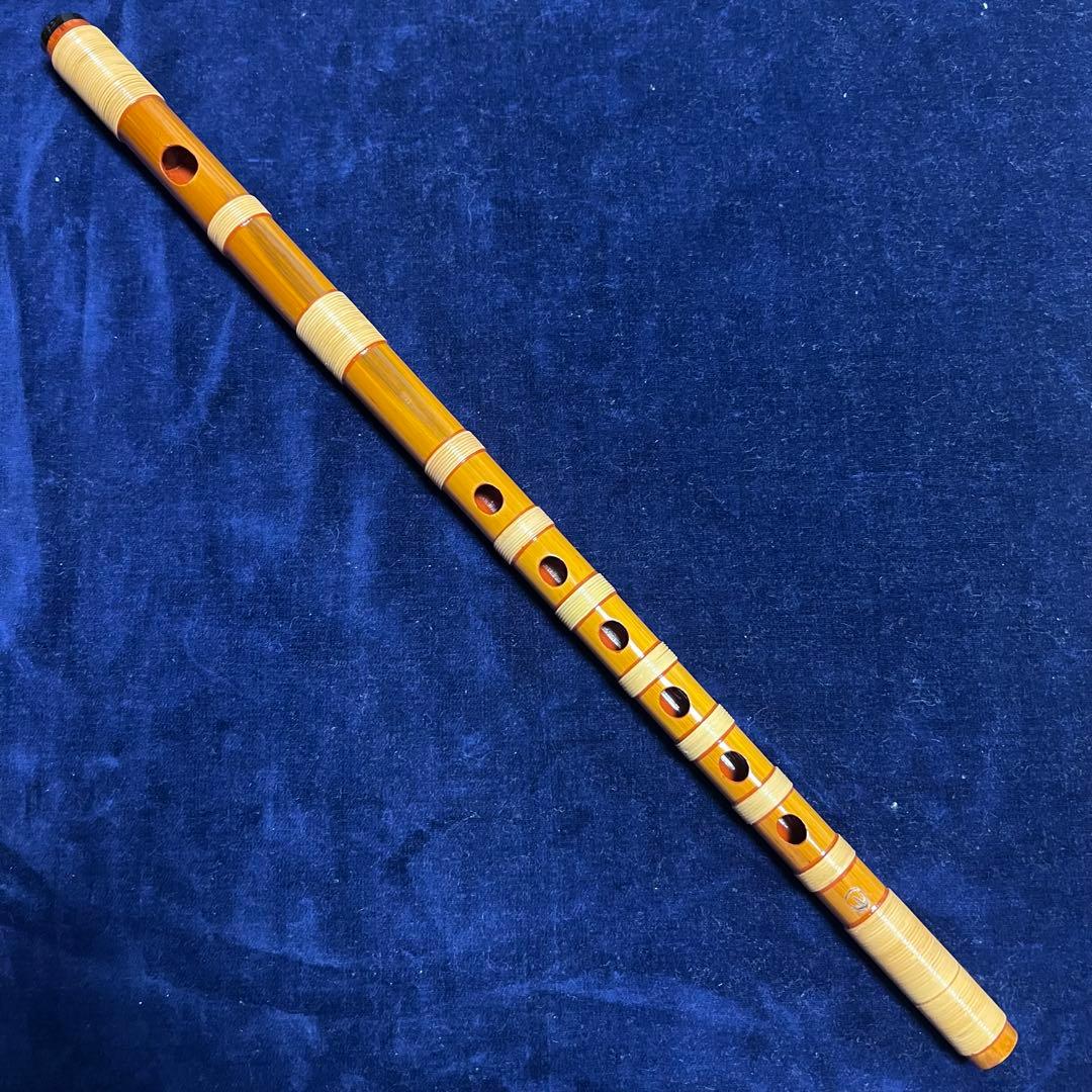 篠笛丸山 小倉作 ５本調子 古典調 本漆塗 総巻