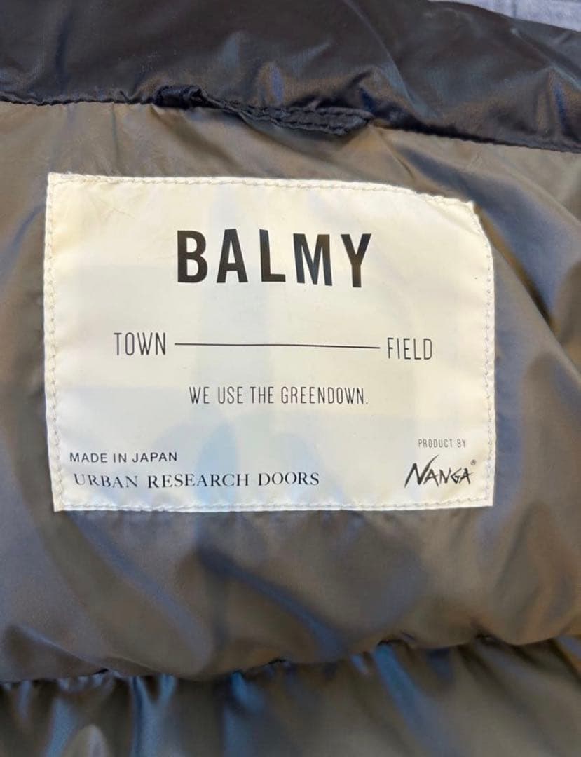 BALMY NANGA ブラック ダウンベスト