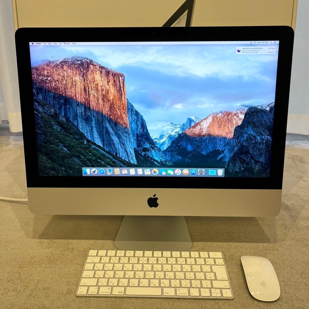 iMac 21.5インチ ワイヤレスキーボード・マウス付き