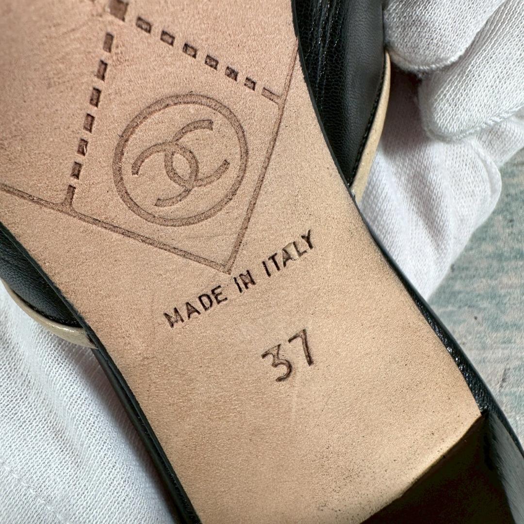 新品仕上げ済 CHANEL ココマーク オールレザー ミュール 37